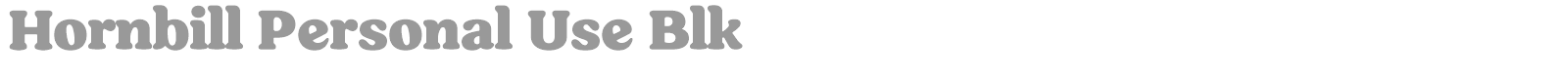 Hornbill font preview